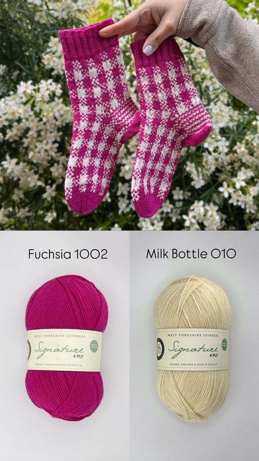 Legally Blonde Socks Kit. Yarn + Free Digital Pattern