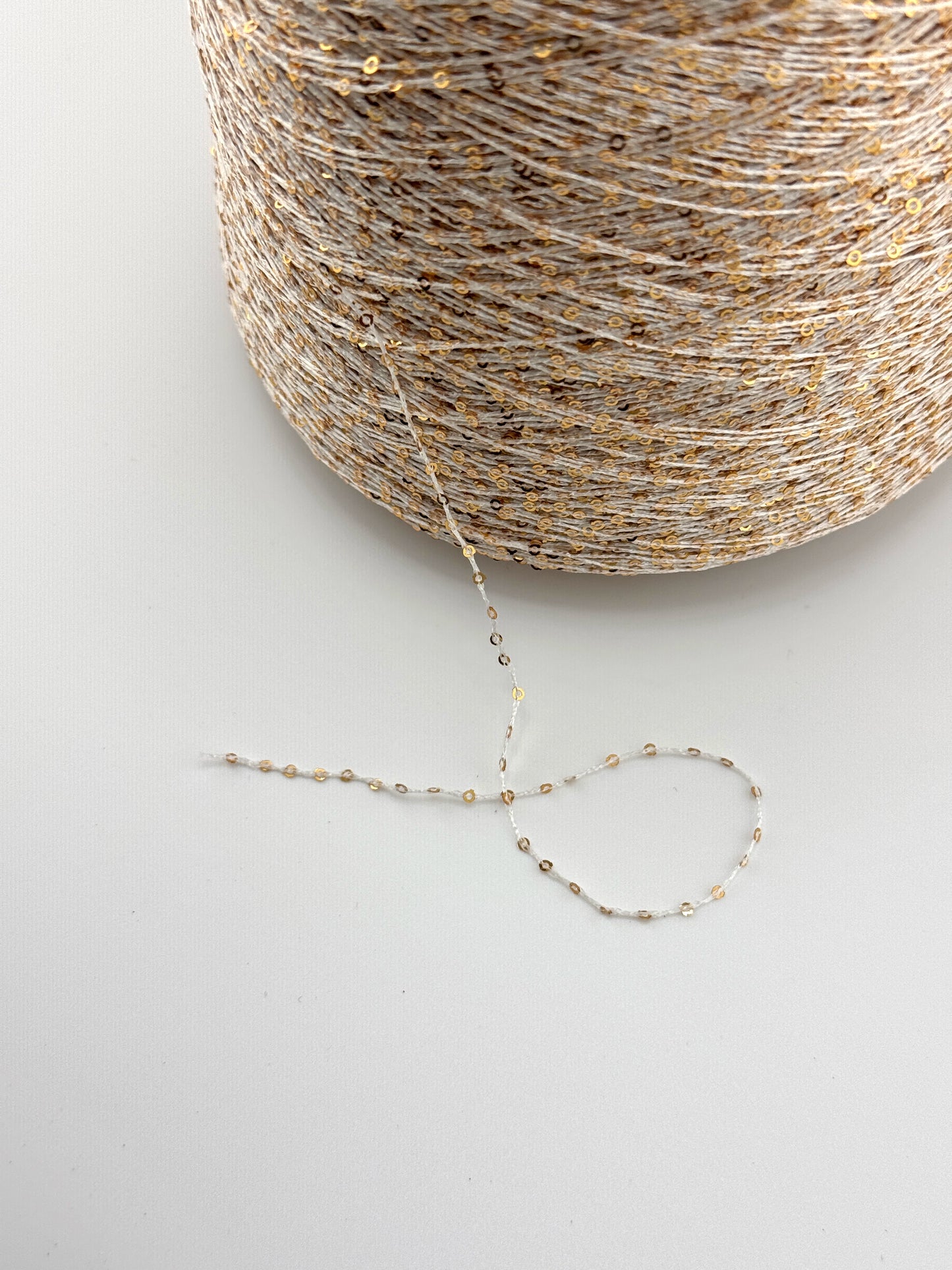 Antares Gold Sequin Yarn | Dense Gold Paillettes | ColourPopCrafts