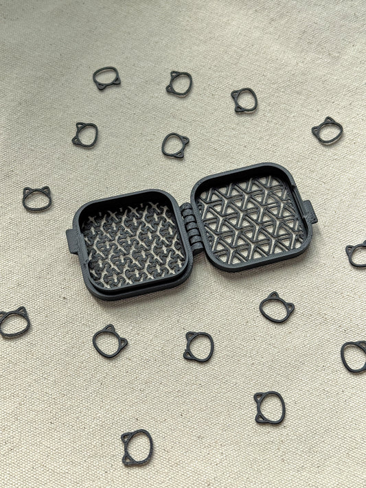 Cat Stitch Markers – 20 pcs with Box Black