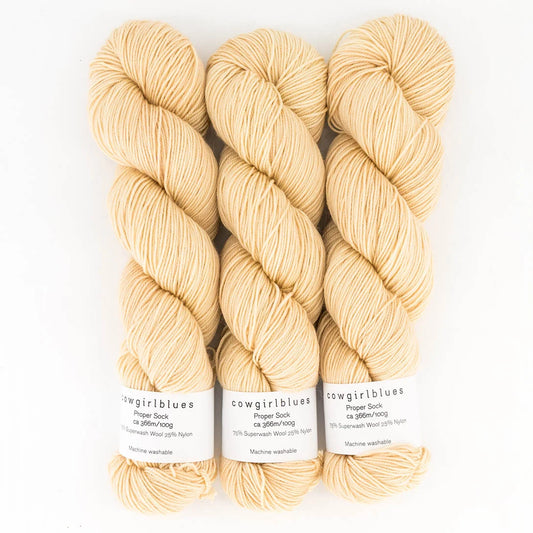 Cowgirl Blues Proper Sock Solids. Hand Dyed Sock Yarn | ColourPopCrafts
