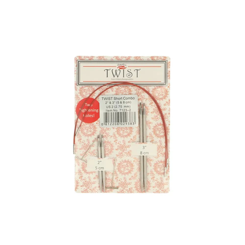 ChiaoGoo TWIST Lace Short Combo Pack 2 in (5 cm) + 3 in (8 cm)