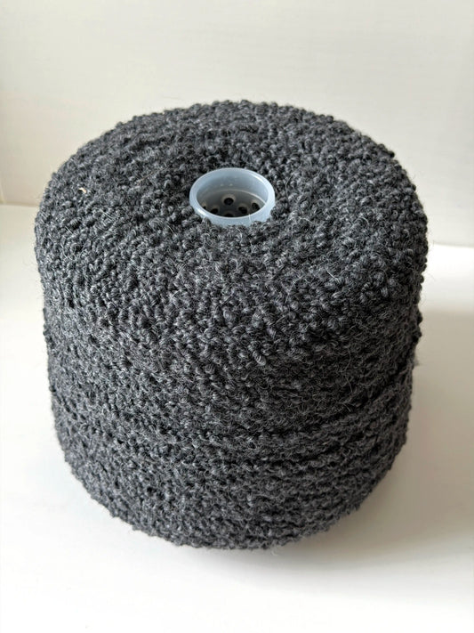 Curly Avia Baby Alpaca Bouclé Super Chunky Yarn, Charcoal Grey
