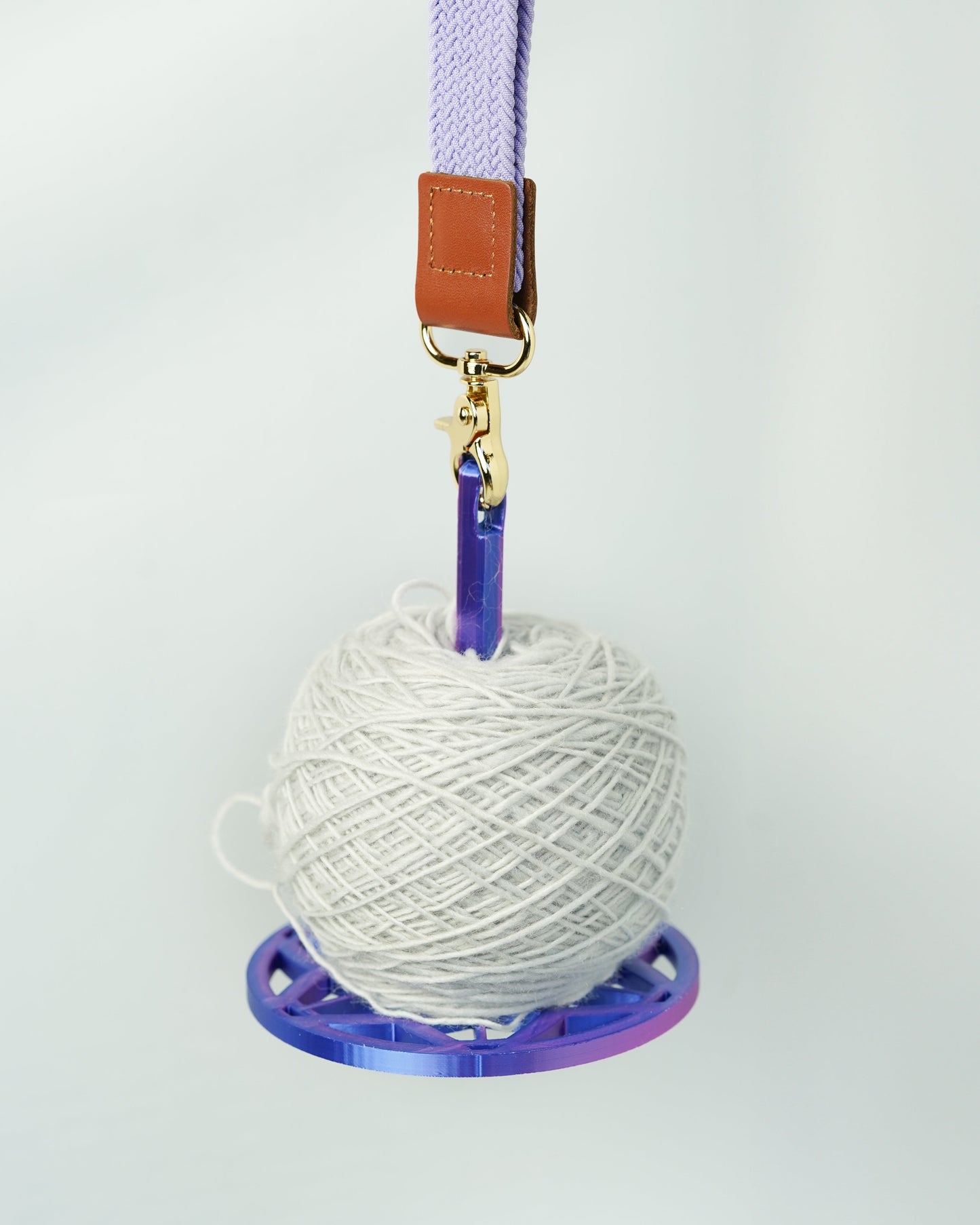 3D Printed Portable Yarn Holder purple