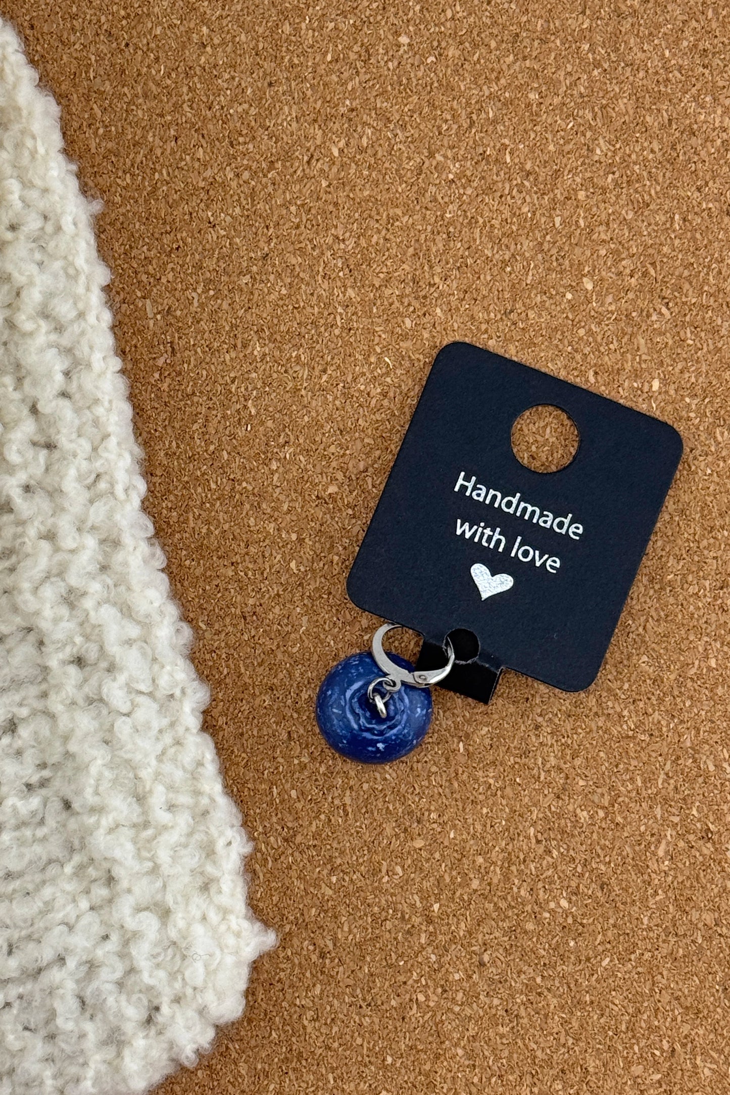 Handmade Stitch Marker with a Blueberry Charm