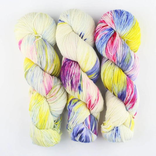 Cowgirl Blues Proper Sock. Hand Dyed Sock Yarn | ColourPopCrafts