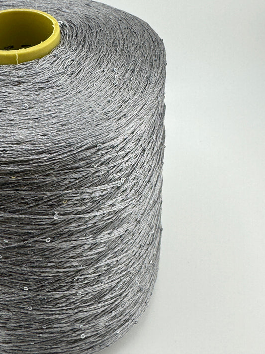 Paillettes Micro Yarn. Silver Grey | ColourPopCrafts