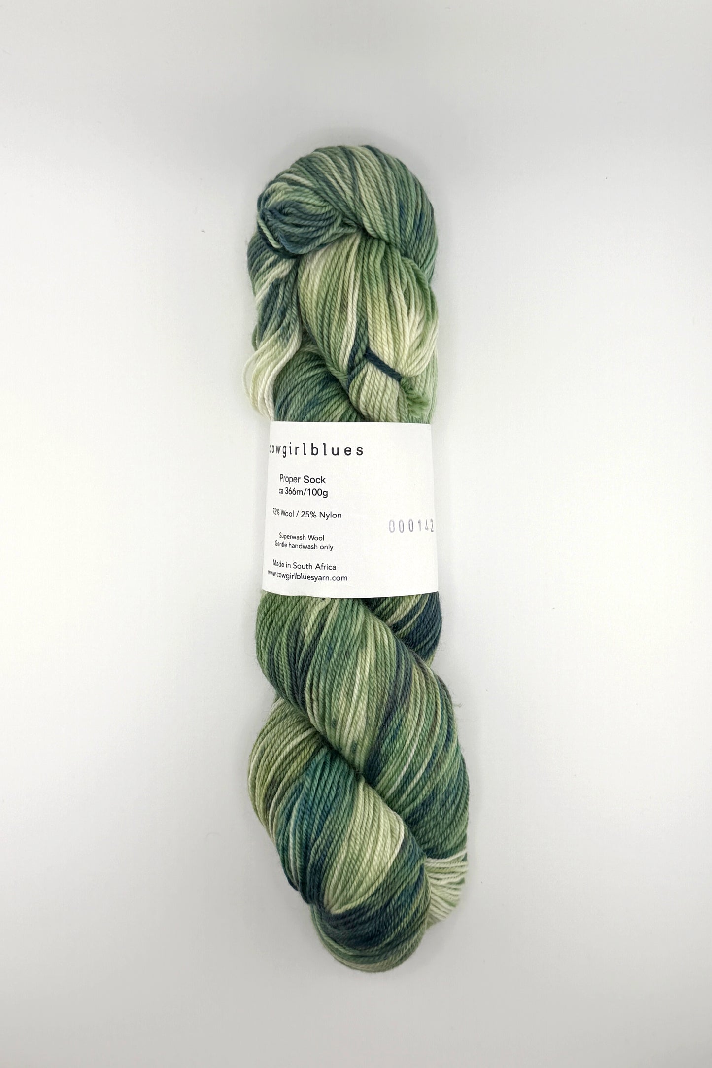 Cowgirl Blues Proper Sock. Gradient Hand Dyed
