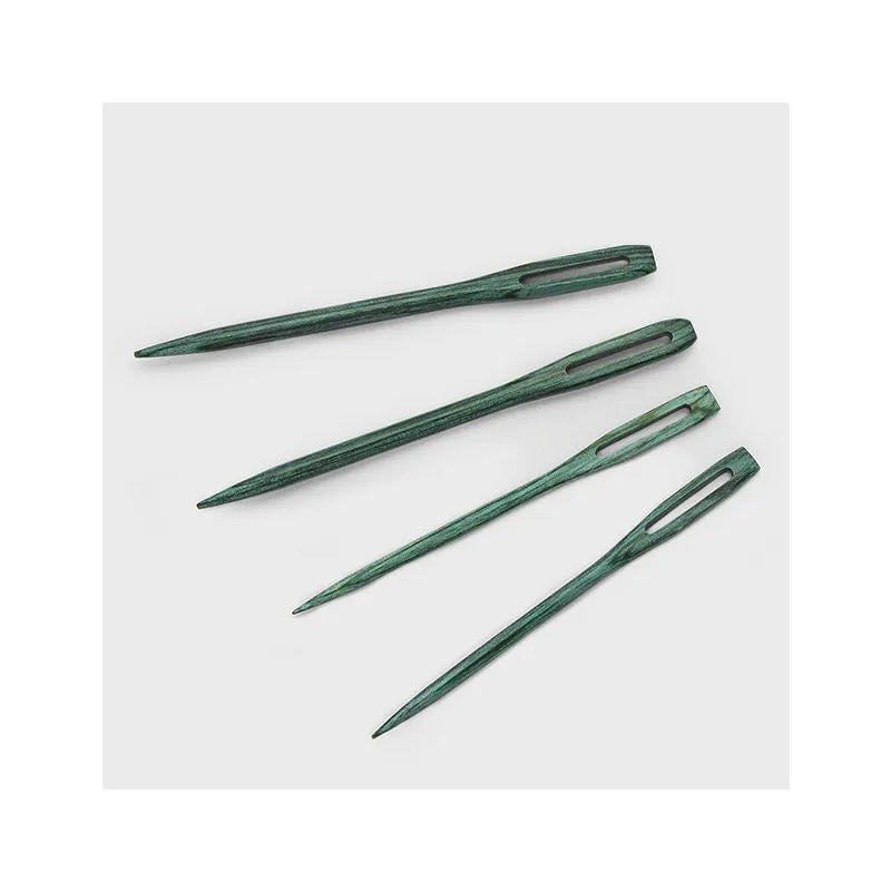 KnitPro Mindful Darning Needles UK. Teal Wooden Set | ColourPopCrafts
