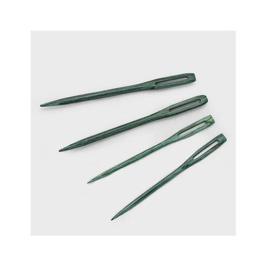 KnitPro Mindful Darning Needles UK. Teal Wooden Set | ColourPopCrafts