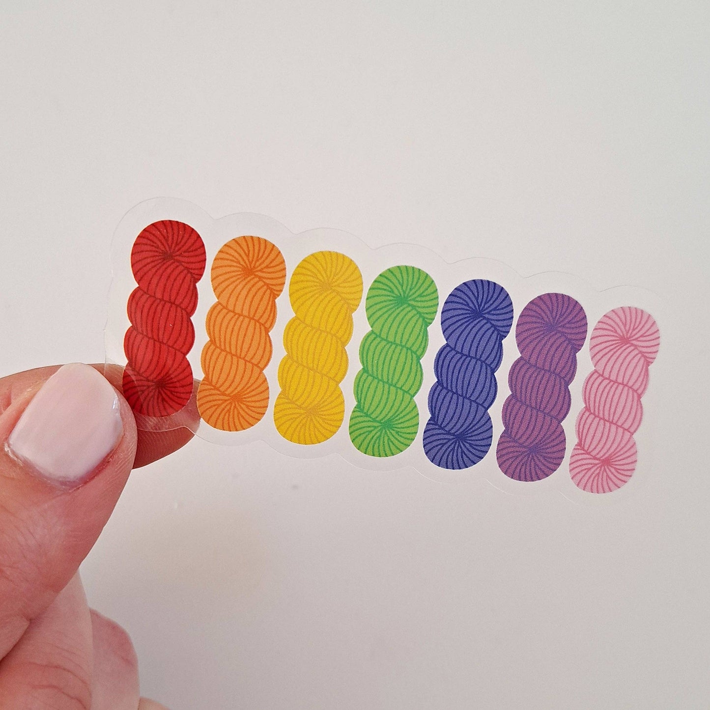 Rainbow Skeins Pride Sticker | LGBTQ Yarn Knitting | ColourPopCrafts