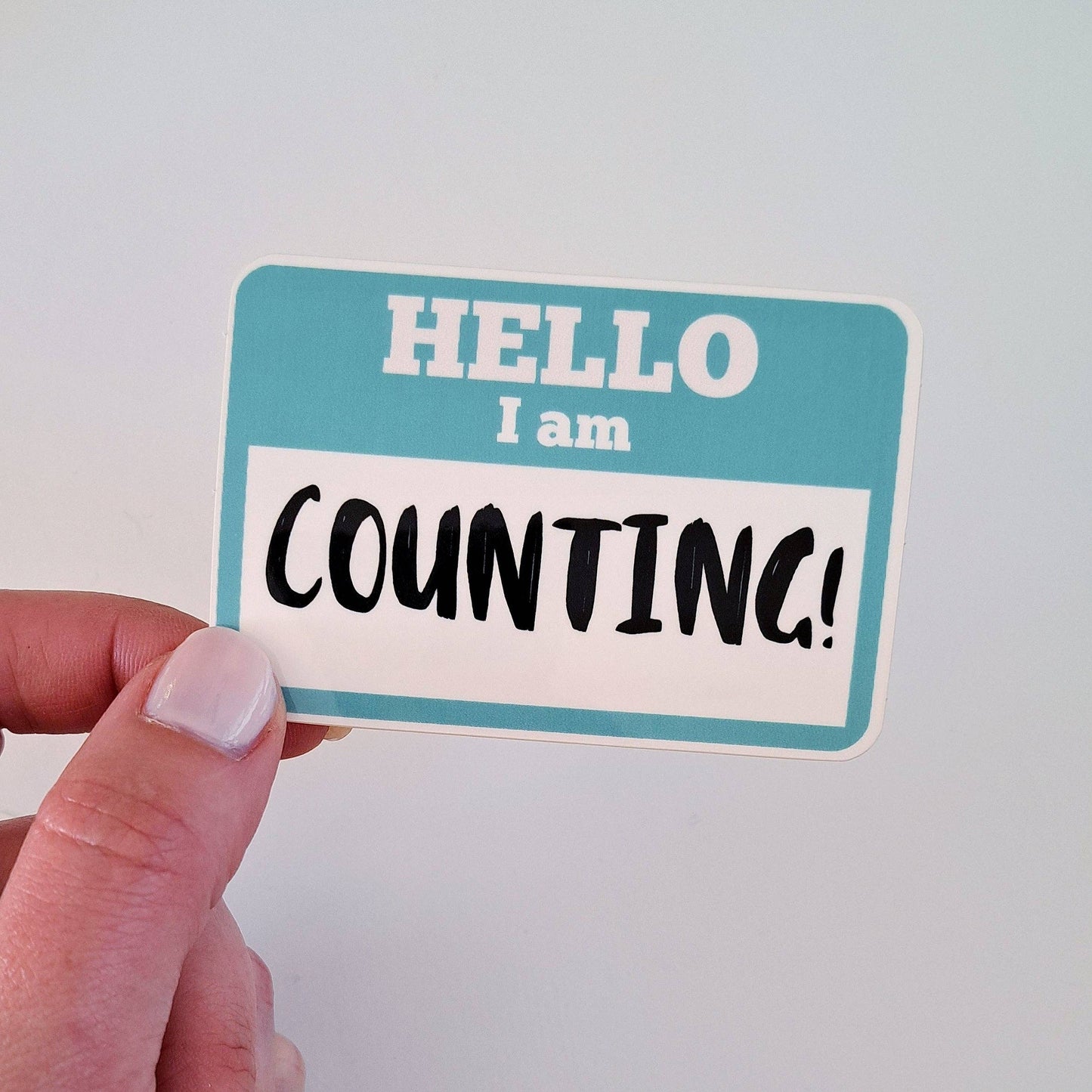 Hello I Am Counting Knitting Sticker – Funny Crafter Sticker | ColourPopCrafts