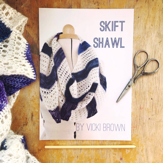 Skift Crochet Shawl. Printed Crochet Pattern (A5 Booklet)
