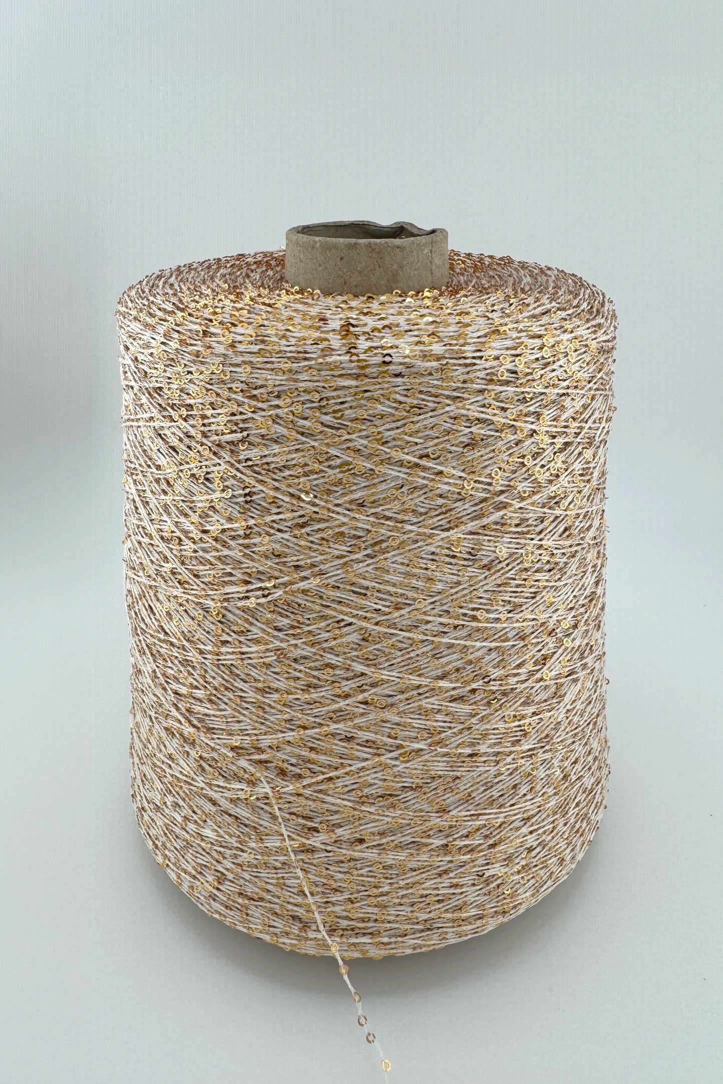 Antares Gold Sequin Yarn | Dense Gold Paillettes | ColourPopCrafts