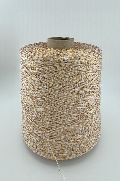 Antares Gold Sequin Yarn | Dense Gold Paillettes | ColourPopCrafts