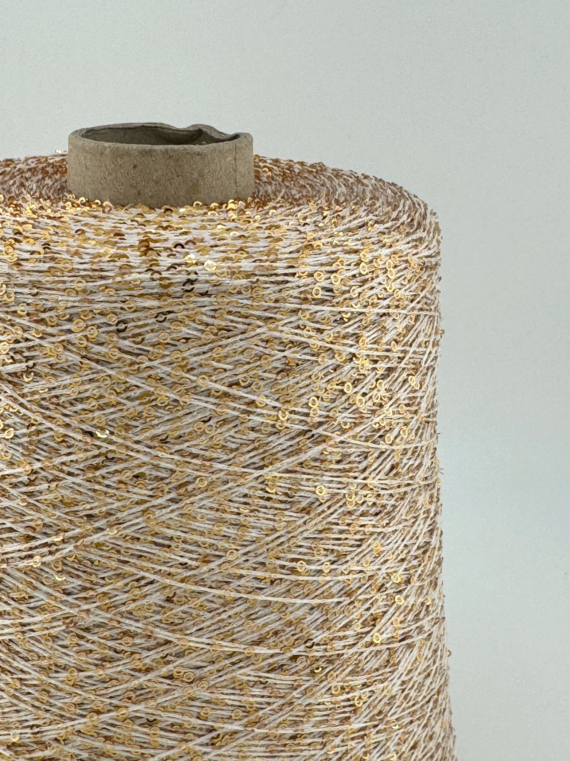 Antares Gold Sequin Yarn | Dense Gold Paillettes | ColourPopCrafts
