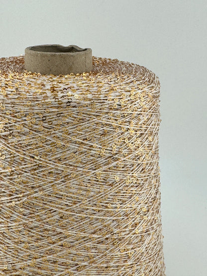 Antares Gold Sequin Yarn | Dense Gold Paillettes | ColourPopCrafts