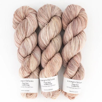 Cowgirl Blues Proper Sock. Hand Dyed Sock Yarn | ColourPopCrafts