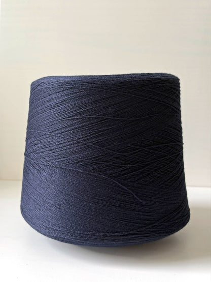 Cariaggi Marte. Merino, Silk & Cashmere Lace Weight Yarn. Navy Blue