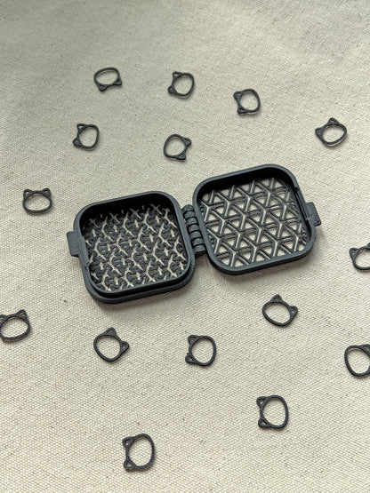 Cat Stitch Markers – 20 pcs with Box Black