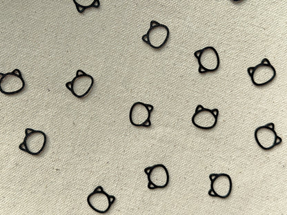 Cat Stitch Markers – 20 pcs with Box Black