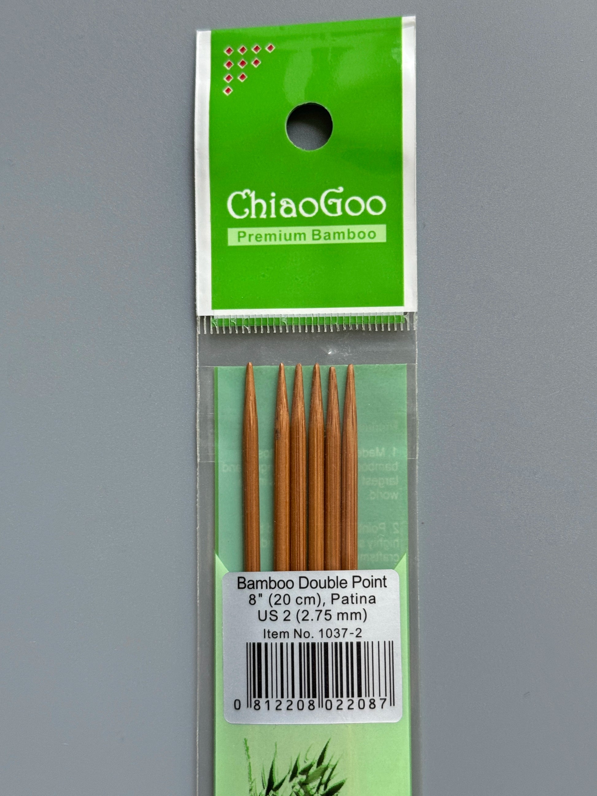 ChiaoGoo Bamboo 8-inch DPNs