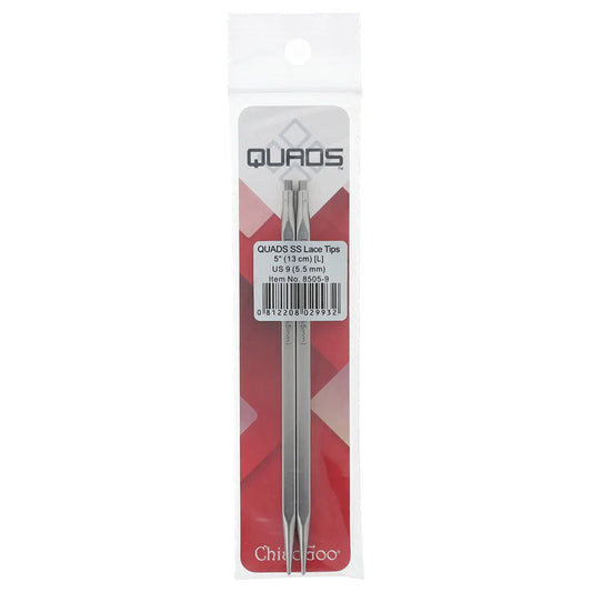 ChiaoGoo QUADS Lace Interchangeable Needle Tips 5in (13cm) long