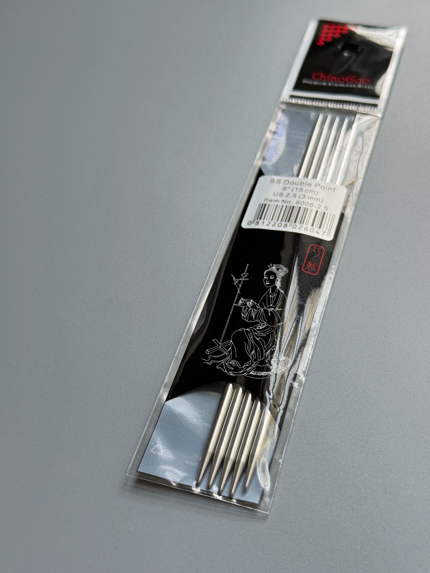 ChiaoGoo Stainless Steel 6-inch DPNs