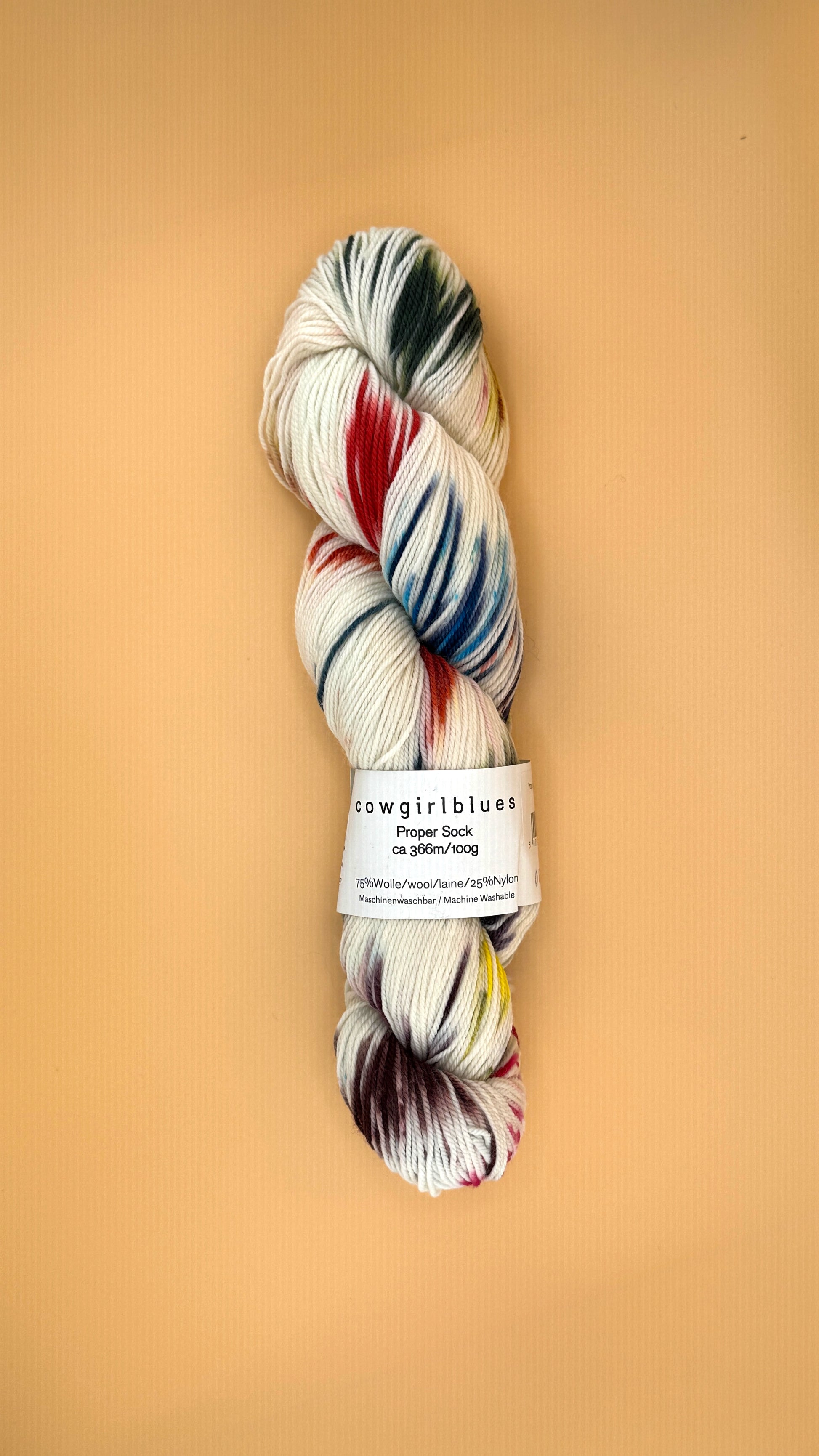 Cowgirl Blues Proper Sock. Gradient Hand Dyed. ColourPopCrafts