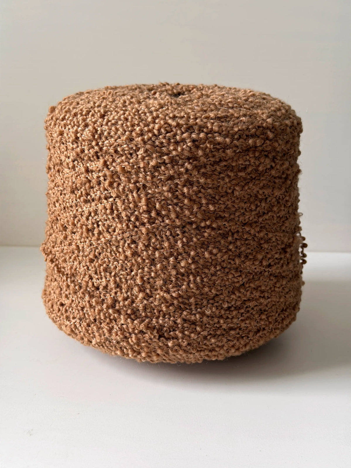 Curly Avia Baby Alpaca Bouclé Super Chunky Yarn, Caramel