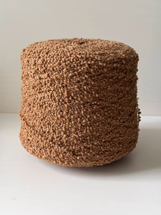 Curly Avia Baby Alpaca Bouclé Super Chunky Yarn, Caramel