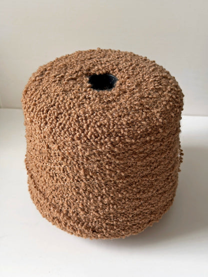 Curly Avia Baby Alpaca Bouclé Super Chunky Yarn, Caramel