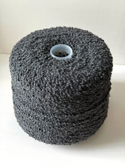 Curly Avia Baby Alpaca Bouclé Super Chunky Yarn, Charcoal Grey