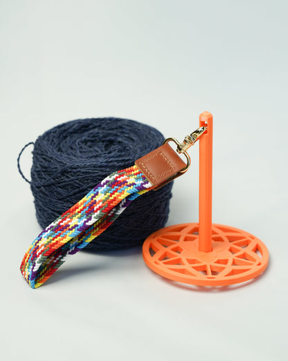 3D Printed Portable Yarn Holder orange