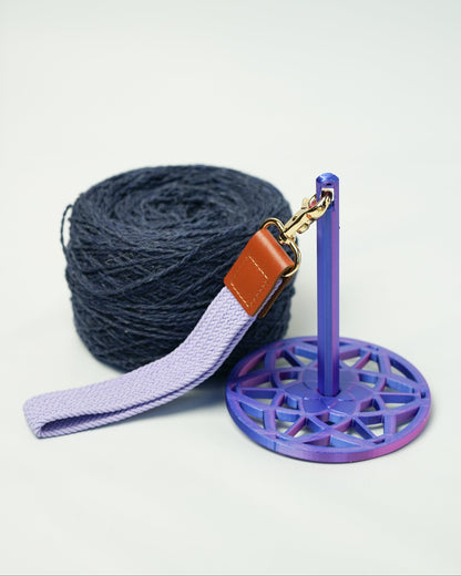 3D Printed Portable Yarn Holder purple