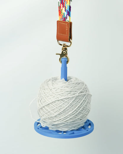 3D Printed Portable Yarn Holder blue