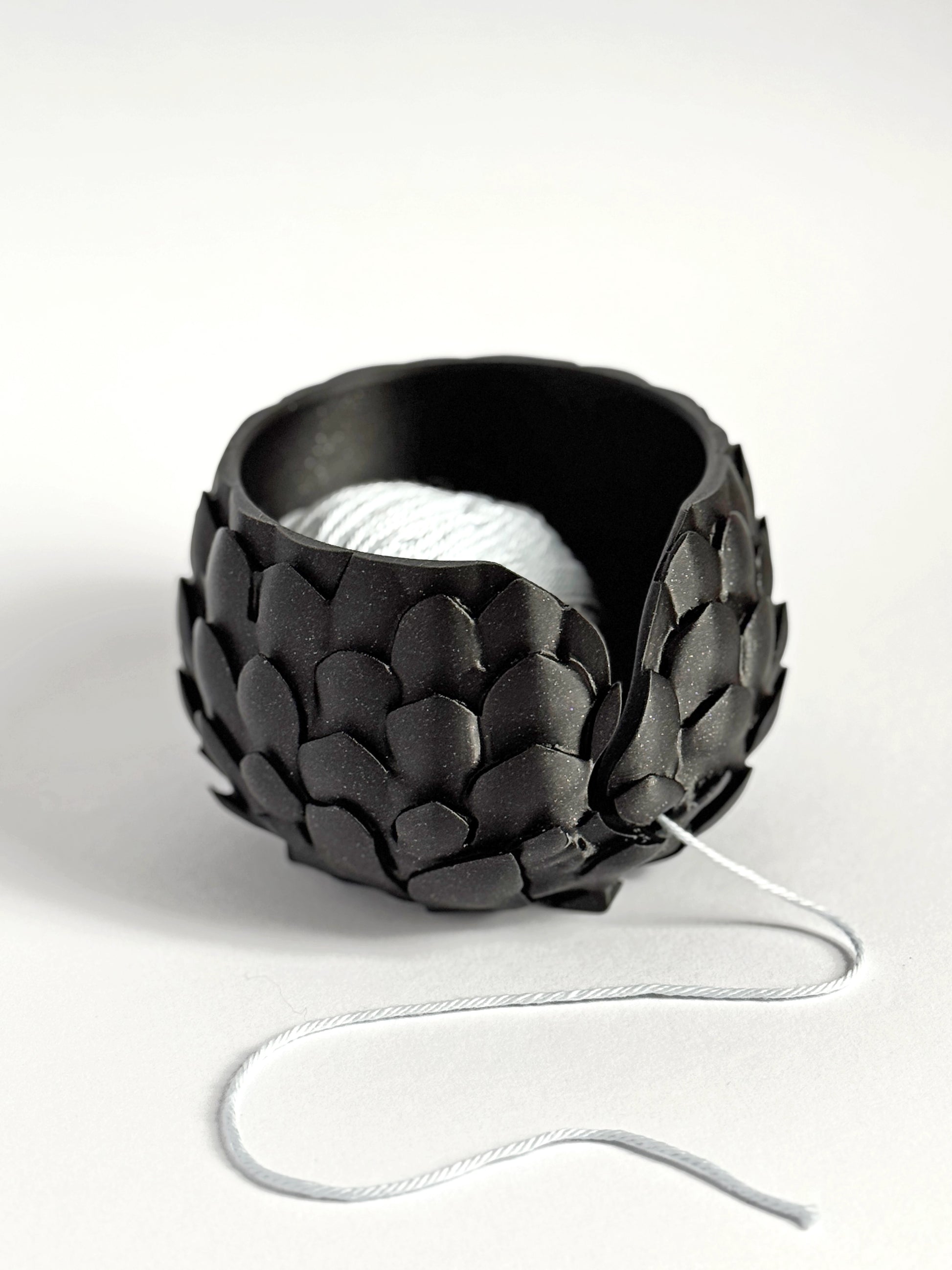 Dragon Scale Yarn Bowl ColorPopCrafts black