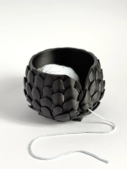 Dragon Scale Yarn Bowl ColorPopCrafts black