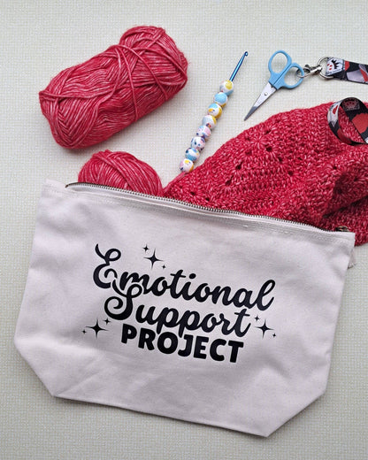 Emotional Support Project Pouch | Large Craft Bag | ColourPopCrafts
