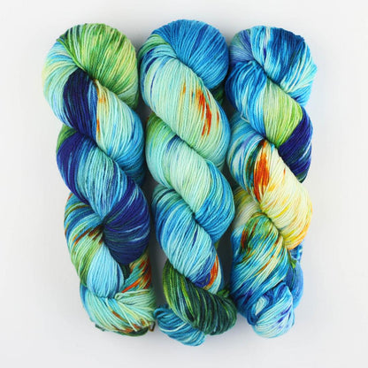 Cowgirl Blues Proper Sock. Hand Dyed Sock Yarn | ColourPopCrafts