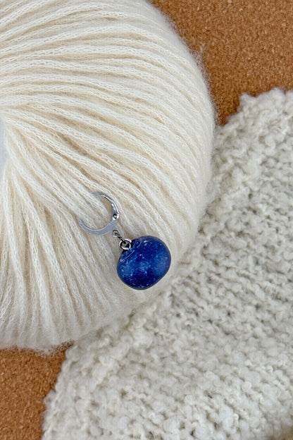 Handmade Stitch Marker with a Blueberry Charm