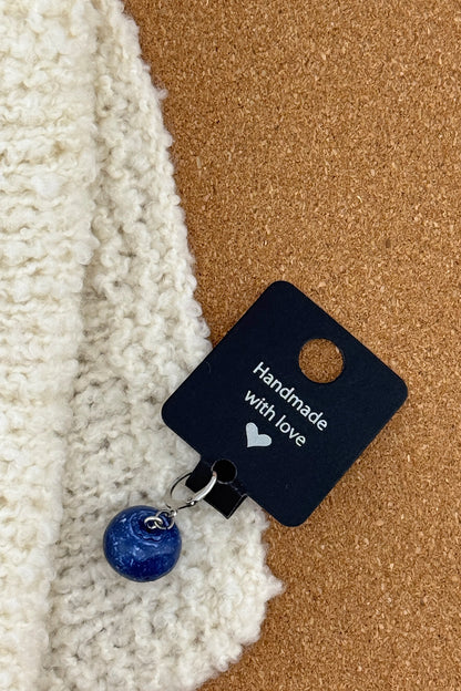 Handmade Stitch Marker with a Blueberry Charm