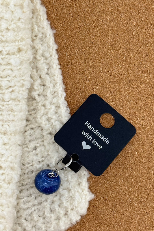Handmade Stitch Marker with a Blueberry Charm