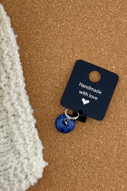 Handmade Stitch Marker with a Blueberry Charm
