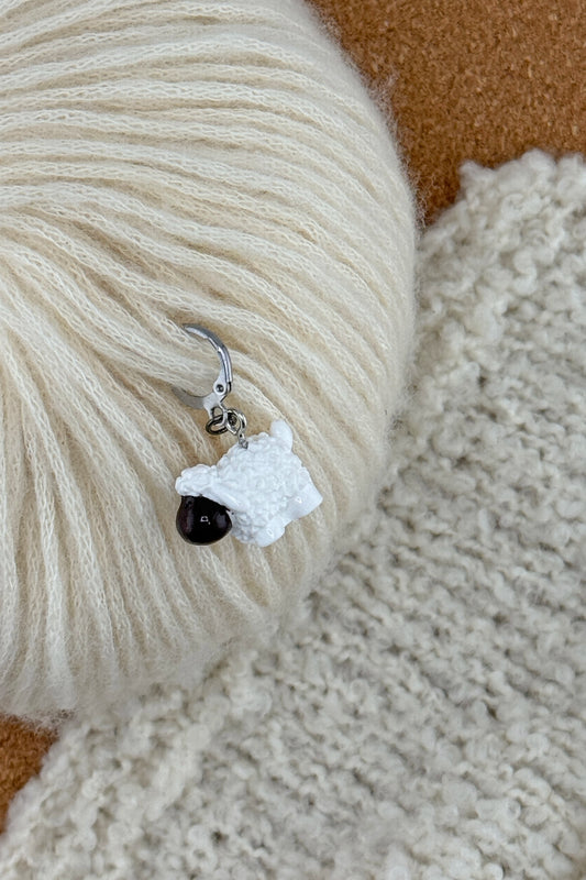 Handmade Stitch Marker White Ship Charm UK | ColourPopCrafts