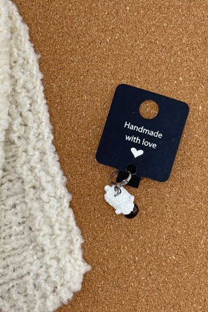 Handmade Stitch Marker White Ship Charm UK | ColourPopCrafts