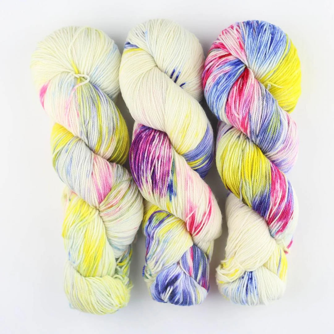 Cowgirl Blues Proper Sock. Hand Dyed Sock Yarn | ColourPopCrafts