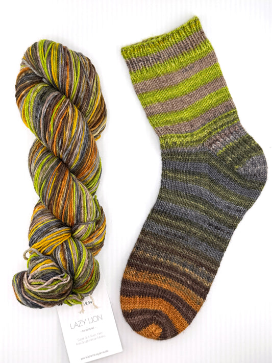 Lazy Lion Hand-Dyed Sock Yarn