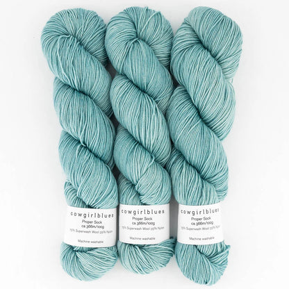 Cowgirl Blues Proper Sock Solids. Hand Dyed Sock Yarn | ColourPopCrafts