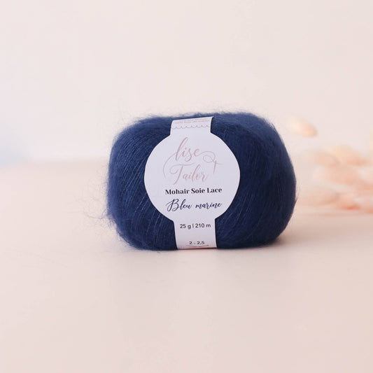 Mohair Wool & Silk: Navy Blue