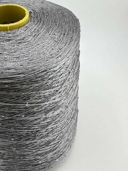 Paillettes Micro Yarn. Silver Grey | ColourPopCrafts